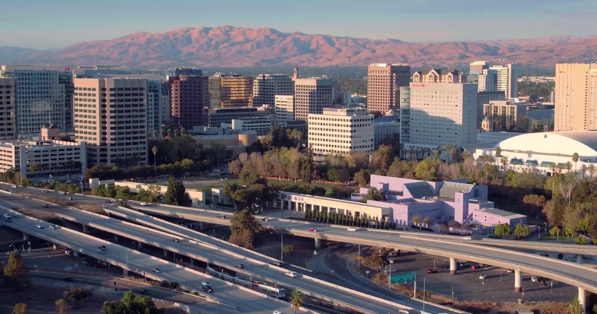 Aerial view of San Jose and Silicon Valley